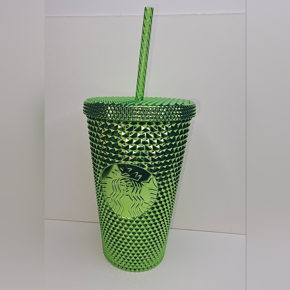 Starbucks Dining Starbucks 2023 Green Chrome Studded Tumbler/ Dolly Parton Pink - Picture 9 of 11
